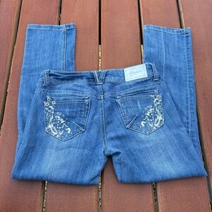 Candie's Straight Leg Blue Y2K Jeans with White Accents